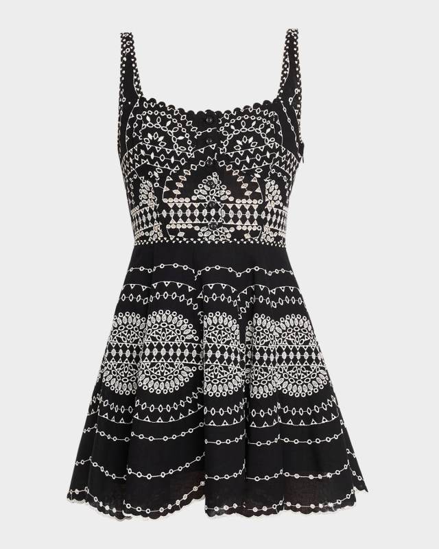 Winnie Embroidered Mini Dress